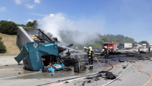 Kamion blokoval dálnici D1 směr Ostrava