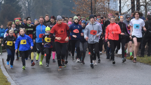 Silvestrovský běh v Olomouci ve Smetanových sadech