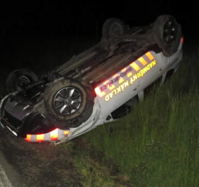 Řidič na Přerovsku obrátil auto na střechu