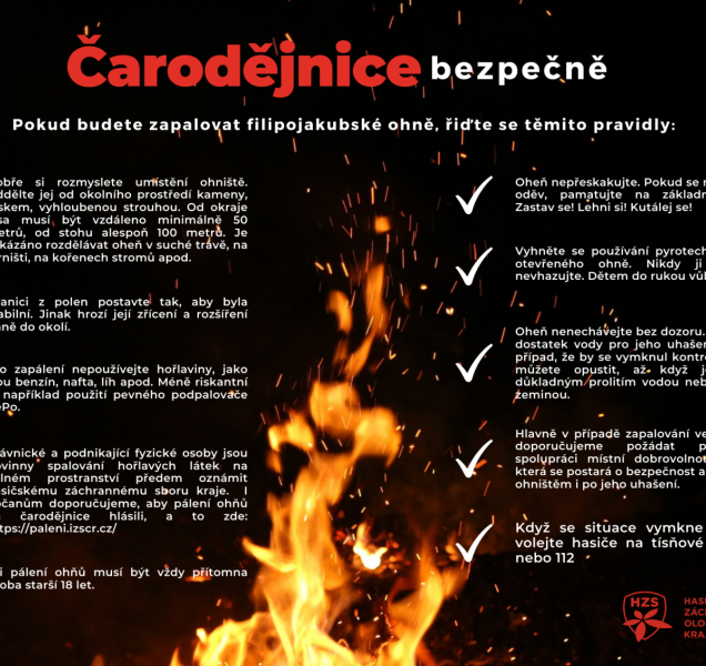 Čarodějnickou vatru ohlaste předem přes aplikaci