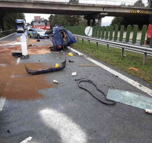 Havárie na D35 zastavila dopravu z Mohelnice na Olomouc