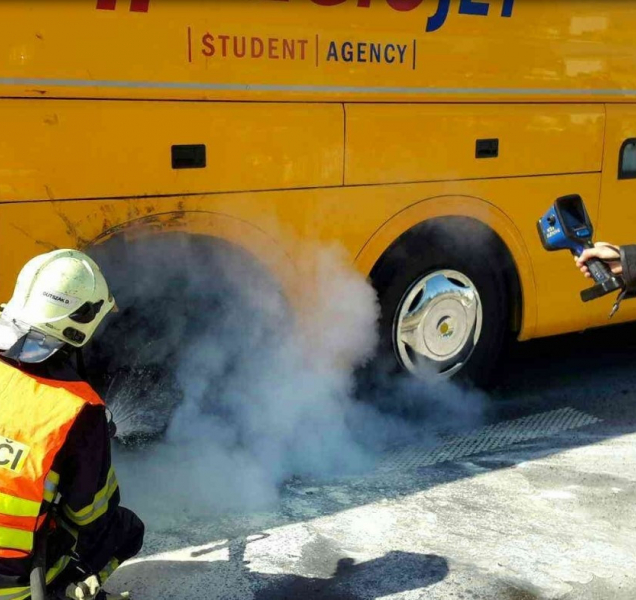 V Olomouci hořel autobus