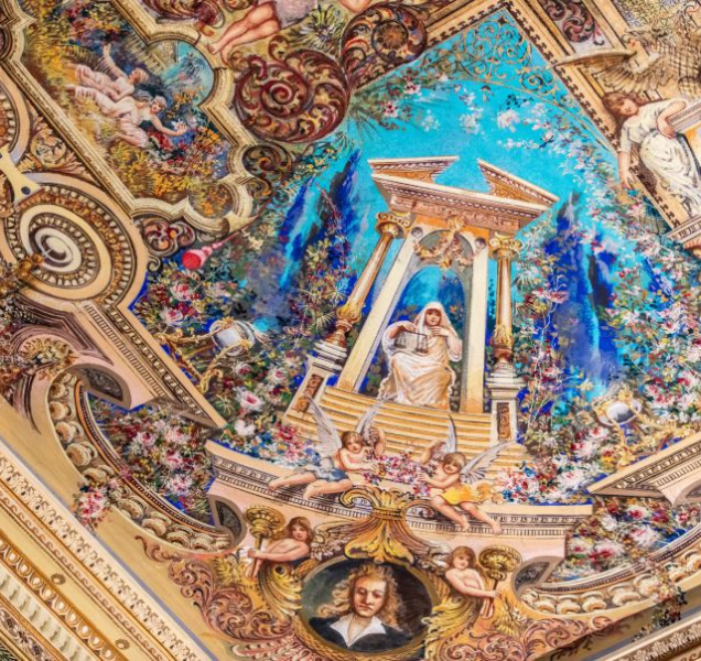 Malby v sále Komenia už čekají finální restaurátorské práce