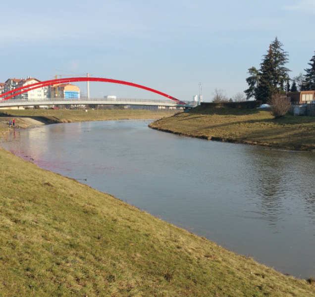 Snížení hladiny Moravy v Olomouci