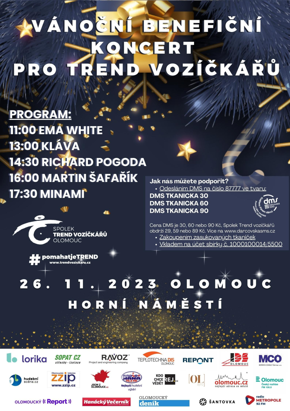 Vánoční benefiční koncert pro Spolek Trend vozíčkářů