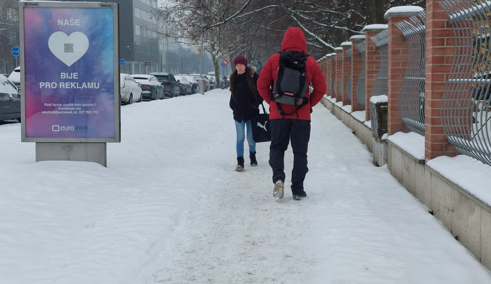 Ráno čeká Olomoucko nová sněhová nadílka